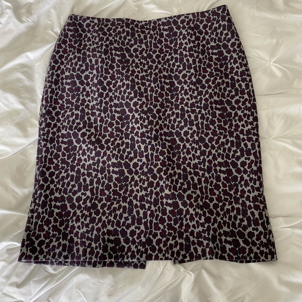 Talbots leopard print pencil skirt